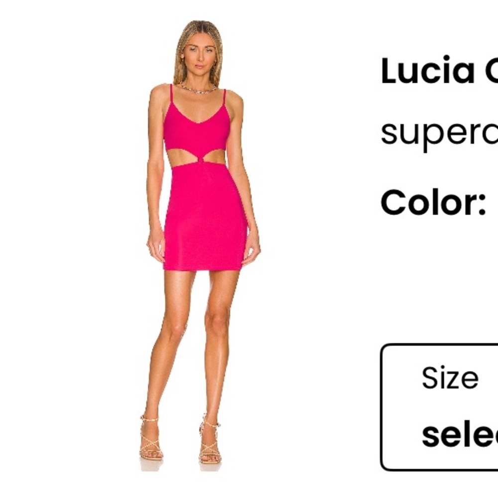 Superdown Fuchsia Cut-Out Mini Dress
